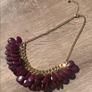 Purple and gold fashion necklace